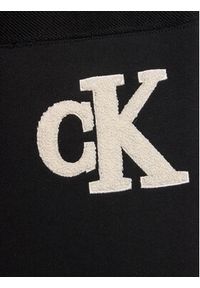 Calvin Klein Jeans Spodnie dresowe Towelling Logopack IB0IB01677 Czarny Regular Fit. Kolor: czarny. Materiał: bawełna #6