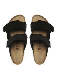 Birkenstock Klapki Uji 1024810 Czarny. Kolor: czarny. Materiał: skóra, nubuk