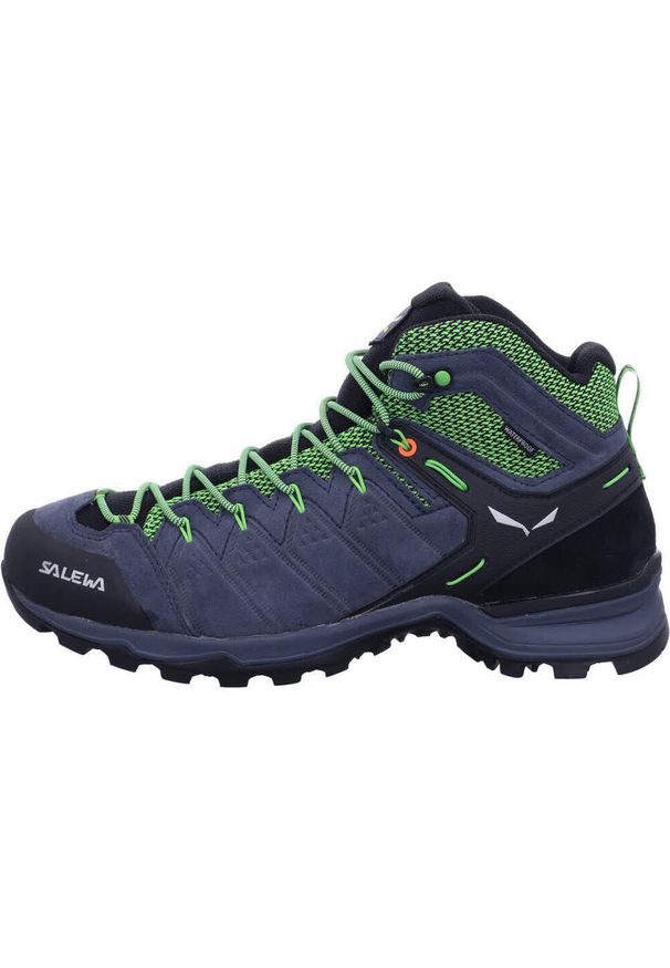 Buty trekkingowe męskie Salewa MS Alp Mate Mid WP. Wysokość cholewki: za kostkę. Zapięcie: sznurówki. Kolor: zielony, wielokolorowy, czarny, szary. Materiał: syntetyk, materiał. Szerokość cholewki: normalna