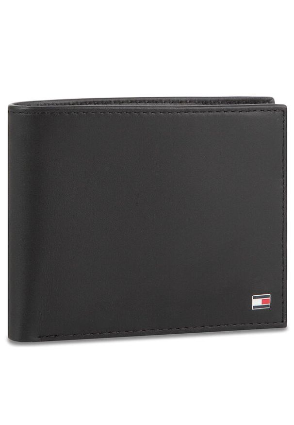 TOMMY HILFIGER - Tommy Hilfiger Duży Portfel Męski Eton Trifold AM0AM00657 Czarny. Kolor: czarny