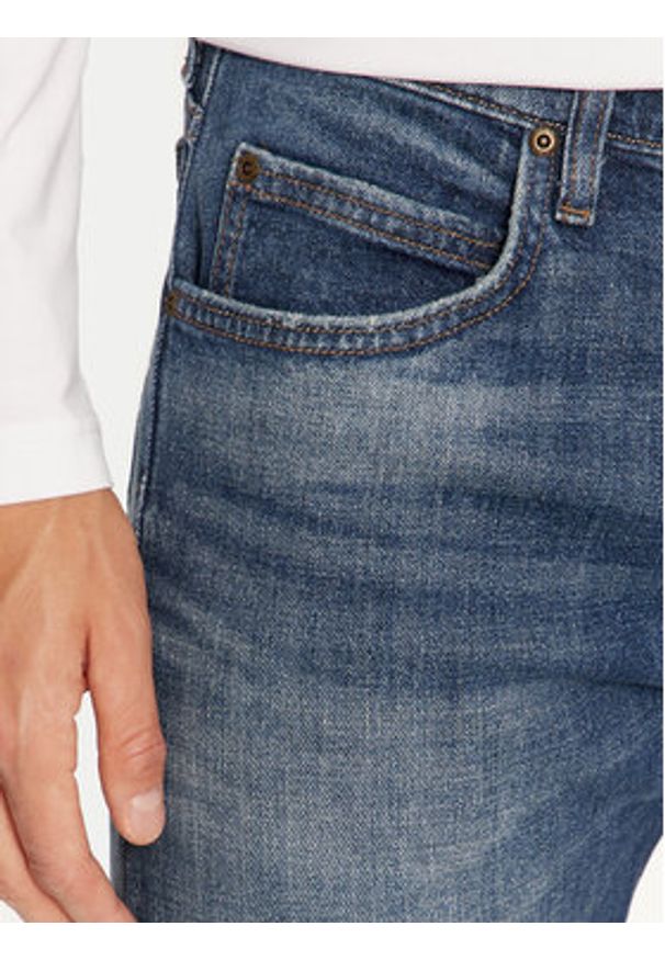 Lee Jeansy Rider 112359539 Niebieski Straight Fit. Kolor: niebieski