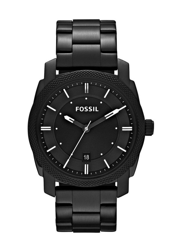 Fossil - Zegarek FS4775IE. Kolor: czarny. Materiał: materiał