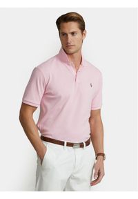Polo Ralph Lauren Polo 710704319011 Różowy Custom Slim Fit. Typ kołnierza: polo. Kolor: różowy. Materiał: bawełna