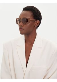 Max Mara Okulary przeciwsłoneczne MM0123 56E Brązowy. Kolor: brązowy