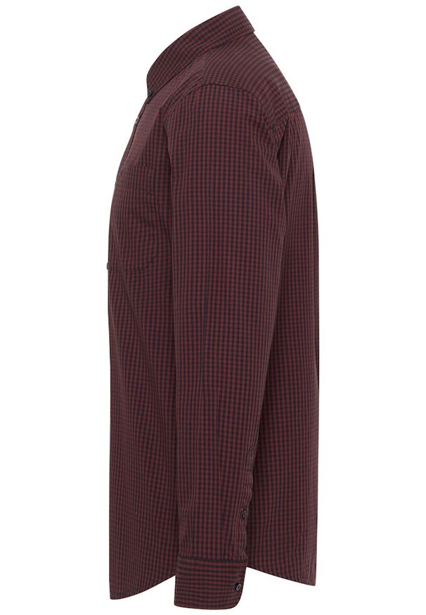 Męska Koszula Mustang Style Chester Brown Navy Gingham 1015905 12668. Okazja: na co dzień. Materiał: jeans, materiał, bawełna. Długość rękawa: długi rękaw. Długość: długie. Wzór: kratka. Styl: elegancki, casual, klasyczny