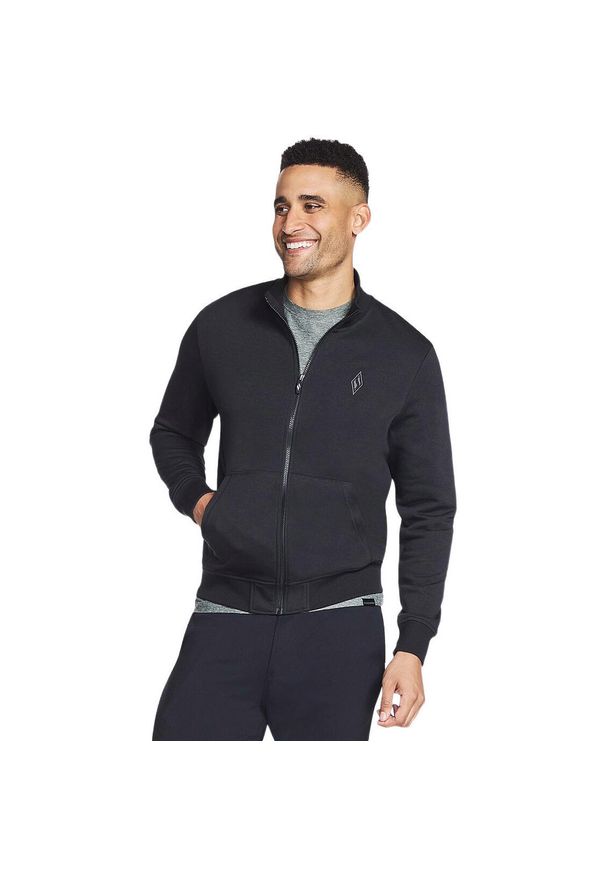 skechers - Kurtka Skechers GO WALK Everywhere Jacket, Mężczyźni. Kolor: czarny. Materiał: bawełna, materiał