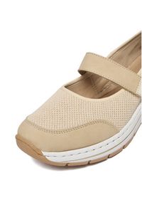 Rieker Sneakersy N6554-60 Beżowy. Kolor: beżowy. Materiał: materiał #6