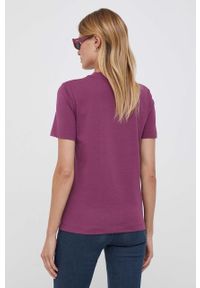 Calvin Klein Jeans t-shirt bawełniany kolor fioletowy. Kolor: fioletowy. Materiał: bawełna. Długość rękawa: krótki rękaw. Długość: krótkie. Wzór: nadruk. Styl: klasyczny #4