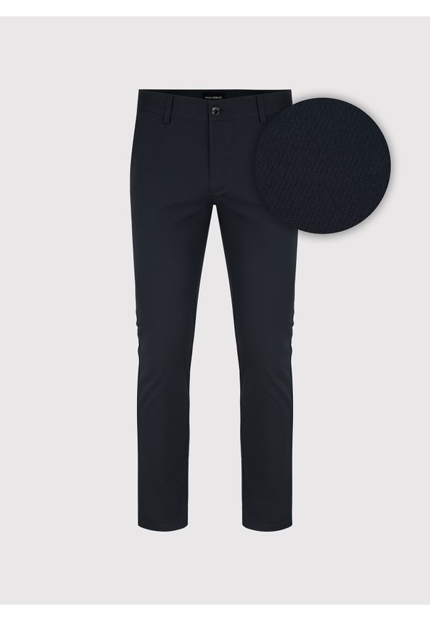 Pako Lorente - PAKO LORENTE - Czarne spodnie casual. Okazja: na co dzień. Kolor: czarny. Materiał: poliester, bawełna, elastan. Styl: casual