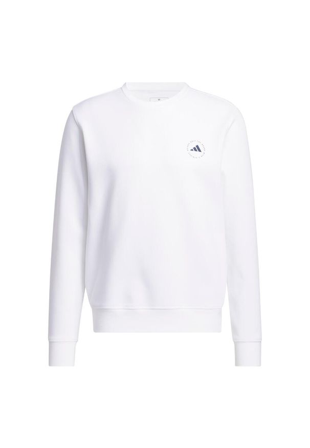 Adidas - Bluza Crewneck. Typ kołnierza: golf. Kolor: biały. Materiał: materiał. Sport: golf