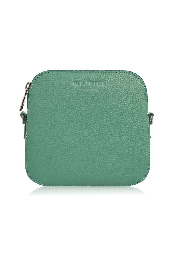 Listonoszka skórzana PAOLO PERUZZI IN-61-MN zielona. Kolor: zielony. Sezon: zima, jesień, wiosna, lato. Materiał: skórzane. Rodzaj torebki: na ramię