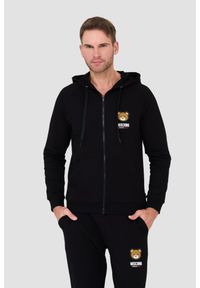 MOSCHINO Czarna męska bluza z kapturem, Rozmiar M. Typ kołnierza: kaptur. Kolor: czarny #1