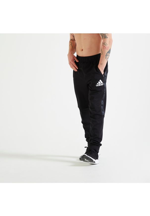 Adidas - Spodnie dresowe męskie ADIDAS. Materiał: dresówka. Sport: fitness