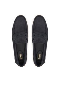 Clarks Mokasyny Corsley Bar 26184514 Granatowy. Kolor: niebieski. Materiał: zamsz, skóra #6