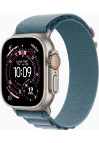 APPLE - Smartwatch Apple Watch Ultra 3 GPS + Cellular 49mm Natural Titanium / Alpine Loop M Niebieski (MEWM4KS/A). Rodzaj zegarka: smartwatch. Kolor: niebieski #1