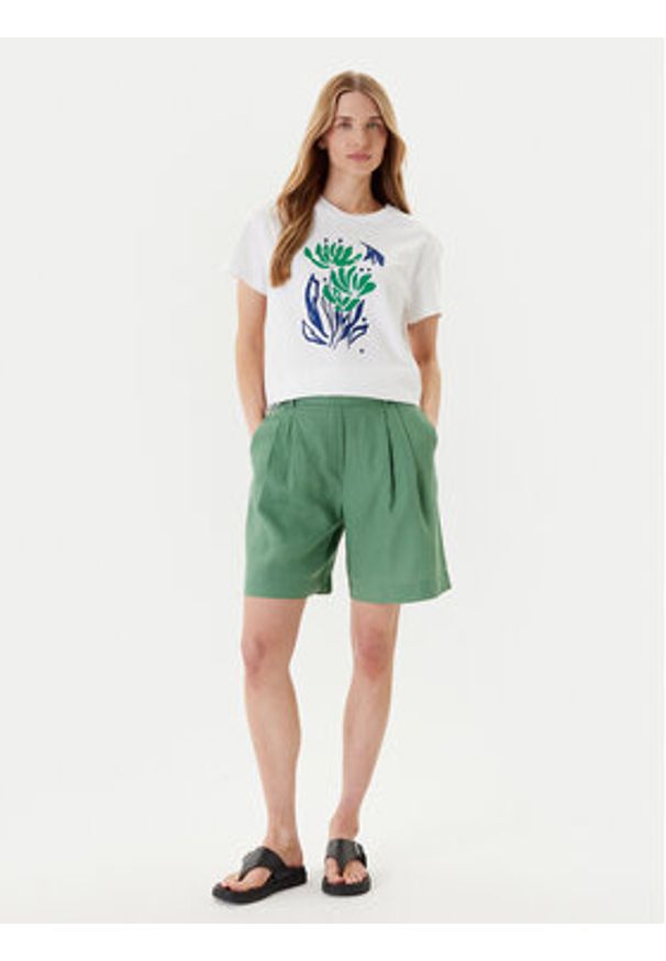United Colors of Benetton - United Colors Of Benetton T-Shirt 3BL0D10AK Biały Regular Fit. Kolor: biały. Materiał: bawełna