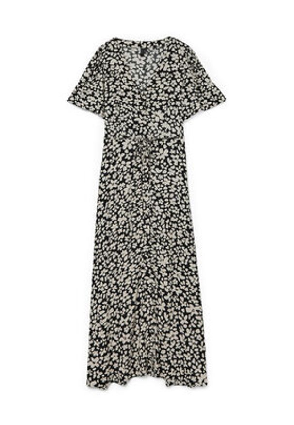 Vero Moda Sukienka letnia Alba 10330301 Czarny Regular Fit. Kolor: czarny. Materiał: wiskoza. Sezon: lato