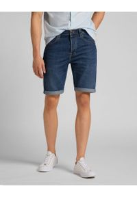 Lee - KRÓTKIE SPODENKI JEANSOWE LEE 5 Pocket Short HAWAII DARK L73EMGQA 112120487. Materiał: jeans. Długość: krótkie