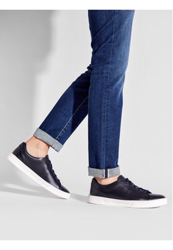 Clarks Sneakersy Un Costa Lace 261485577 Granatowy. Kolor: niebieski. Materiał: skóra