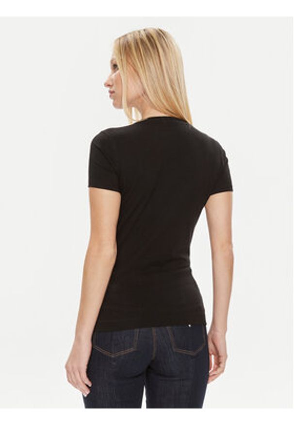 Guess T-Shirt Ss Cn Tropical Train W4GI62 J1314 Czarny Slim Fit. Kolor: czarny. Materiał: bawełna