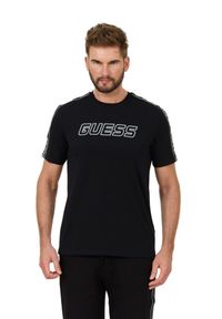 Guess - GUESS Czarny męski t-shirt Arlo Cn, Rozmiar S. Kolor: czarny #3