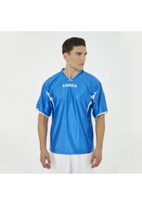 LEGEA - Koszulka na koszykówkę INDIANA. Typ kołnierza: dekolt w serek. Kolor: niebieski, wielokolorowy, biały. Materiał: poliester. Wzór: haft. Sport: koszykówka #1
