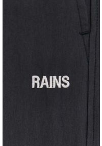 Rains spodnie 18700 Woven Pants Regular kolor czarny proste high waist. Stan: podwyższony. Kolor: czarny. Materiał: tkanina #5