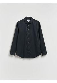 Reserved - Bawełniana koszula slim fit - czarny. Kolor: czarny. Materiał: bawełna #1