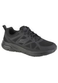 skechers - Buty Work: Arch Fit SR Axtell Rozmiar 47.5 - 200025EC-BLK Czarny. Zapięcie: sznurówki. Kolor: czarny. Materiał: materiał