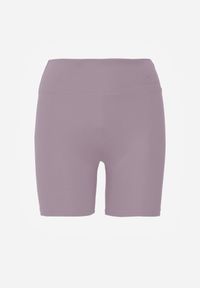 Born2be - Fioletowe Szorty Sportowe o Fasonie Kolarek Dill. Okazja: na co dzień. Kolor: fioletowy. Wzór: gładki. Styl: sportowy #7