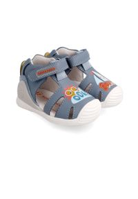Biomecanics sandały skórzane dziecięce. Zapięcie: rzepy. Kolor: niebieski. Materiał: skóra #4