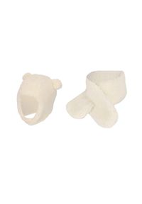 HEAT KEEPER - Szalik i czapka dla niemowląt - Zestaw - Teddy Wool - Offwhite. Kolor: biały. Materiał: poliester. Sezon: zima. Sport: narciarstwo
