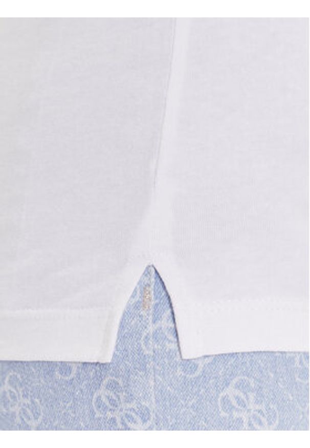 Guess T-Shirt W1YI1B I3Z14 Biały Slim Fit. Kolor: biały. Materiał: bawełna