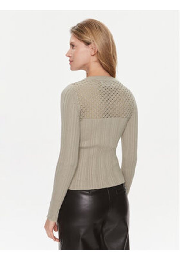 Guess Sweter Marie Rn Lt W4RR23 Z3C71 Beżowy Slim Fit. Kolor: beżowy. Materiał: bawełna