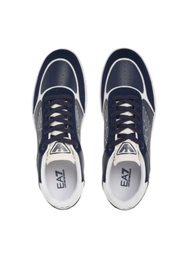 EA7 Emporio Armani Sneakersy 7X000405 AF19826 MZ069 Granatowy. Kolor: niebieski. Materiał: skóra