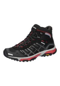 MEINDL - Buty trekkingowe męskie Meindl Finale Mid Gtx. Wysokość cholewki: za kostkę. Zapięcie: sznurówki. Kolor: wielokolorowy, czarny, czerwony. Materiał: materiał, syntetyk. Szerokość cholewki: normalna. Sport: turystyka piesza #1