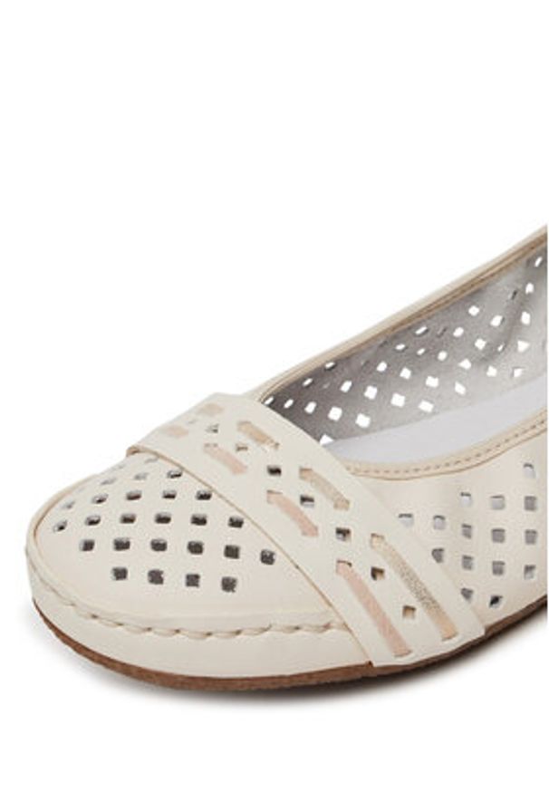 Rieker Baleriny CEO-41430-60 Beżowy. Kolor: beżowy. Materiał: syntetyk, skóra