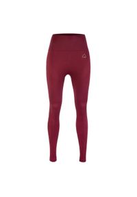 BESHAPED - Legginsy fitness damskie Beshaped Femme Force bezszwowe. Kolor: czerwony. Materiał: nylon. Sport: fitness