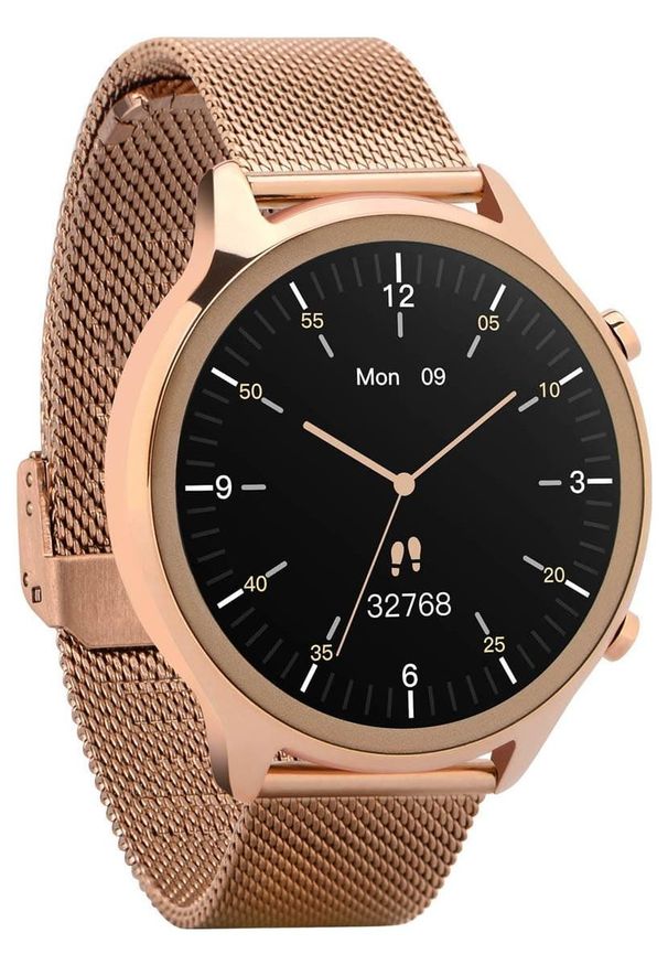 GARETT - Smartwatch Garett Veronica złoty stalowy. Rodzaj zegarka: smartwatch. Kolor: wielokolorowy, złoty, szary. Materiał: tworzywo sztuczne. Styl: elegancki, wizytowy, sportowy