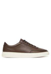BOSS Sneakersy Kieran 50553142 Brązowy. Kolor: brązowy. Materiał: skóra