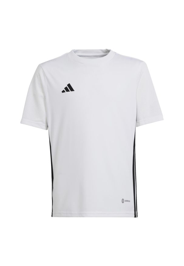 Adidas - Koszulka do piłki nożnej dla dzieci adidas Tabela 23 Jersey. Kolor: czarny, biały, wielokolorowy. Materiał: jersey. Sport: piłka nożna
