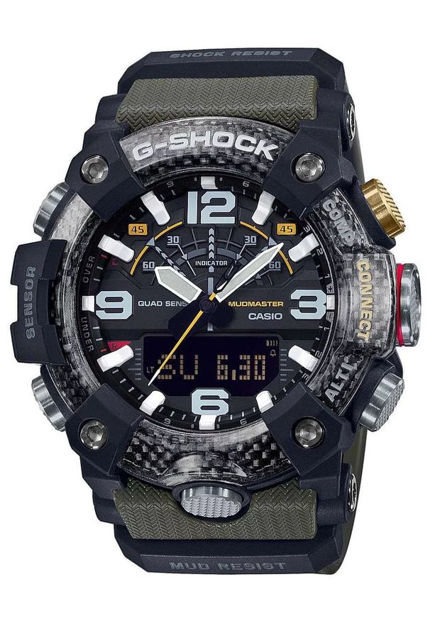 G-Shock - Zegarek Męski G-SHOCK Mudmaster MASTER OF G PREMIUM GG-B100-1A3ER. Rodzaj zegarka: cyfrowe. Materiał: tworzywo sztuczne. Styl: sportowy