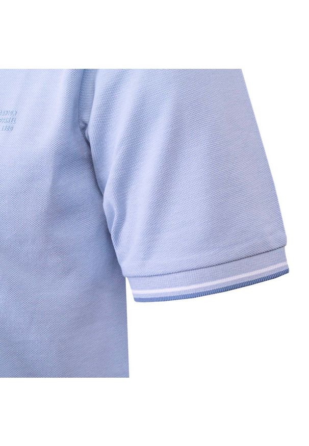 T-Shirt (Koszulka) Męska - Pako Jeans - Jednokolorowa, Błękitna. Okazja: na co dzień. Kolor: niebieski. Materiał: bawełna. Styl: casual
