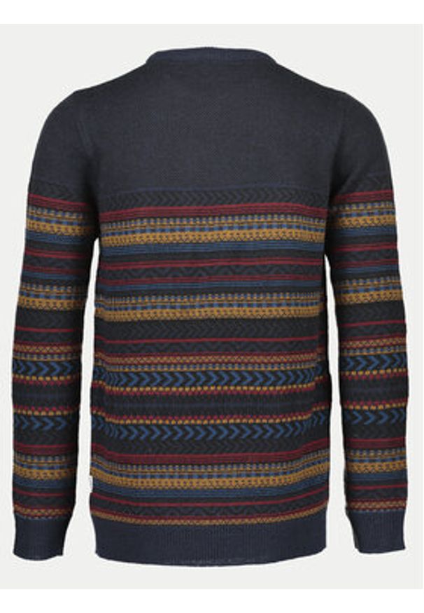 Lindbergh Sweter 30-80042 Granatowy Slim Fit. Kolor: niebieski. Materiał: syntetyk