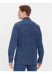 Guess Koszula jeansowa Truckee L/S M4RH02 D3PF4 Granatowy Slim Fit. Kolor: niebieski. Materiał: bawełna, jeans