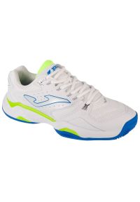 Buty do tenisa ziemnego Joma Master 1000 2432 M TM100S2432C białe. Zapięcie: sznurówki. Kolor: biały. Materiał: guma, tkanina, materiał, skóra, syntetyk. Szerokość cholewki: normalna. Sport: tenis