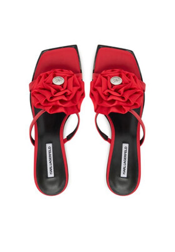 Karl Lagerfeld - KARL LAGERFELD Klapki Karmel KL33624 Czerwony. Kolor: czerwony. Materiał: skóra