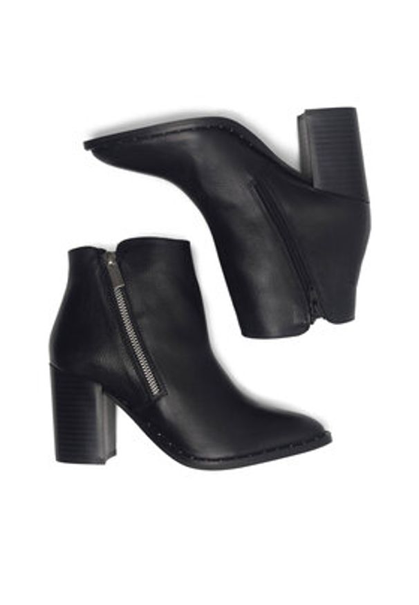 Lasocki Botki KAP-SL-53804 Czarny. Kolor: czarny. Materiał: skóra