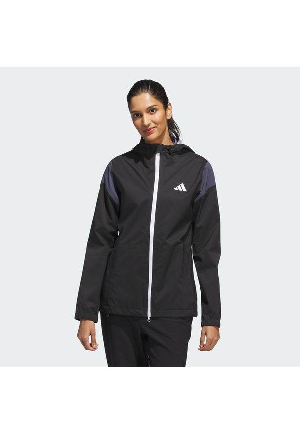 Adidas - Kurtka RAIN.RDY. Typ kołnierza: golf. Kolor: wielokolorowy, niebieski, czarny. Materiał: materiał. Sport: golf
