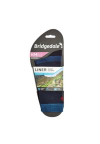 BRIDGEDALE - Skarpety do turystyki damskie Bridgedale LINER BL COOL 2 pary LD. Kolor: czarny, niebieski, wielokolorowy